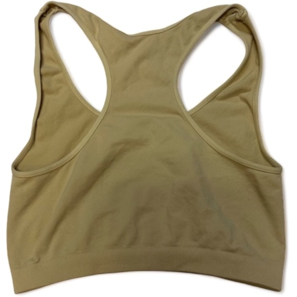 NEW Nikibiki Nude Racerback Sports Bra Tan Seamless Wear Size O/S Fits Most